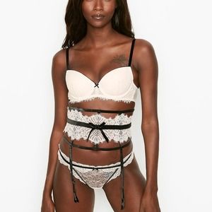 Victoria's secret white garter belt XS/Small